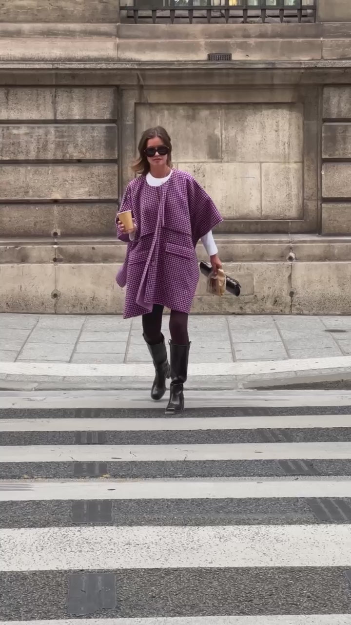 Enora cape aubergine/orchid