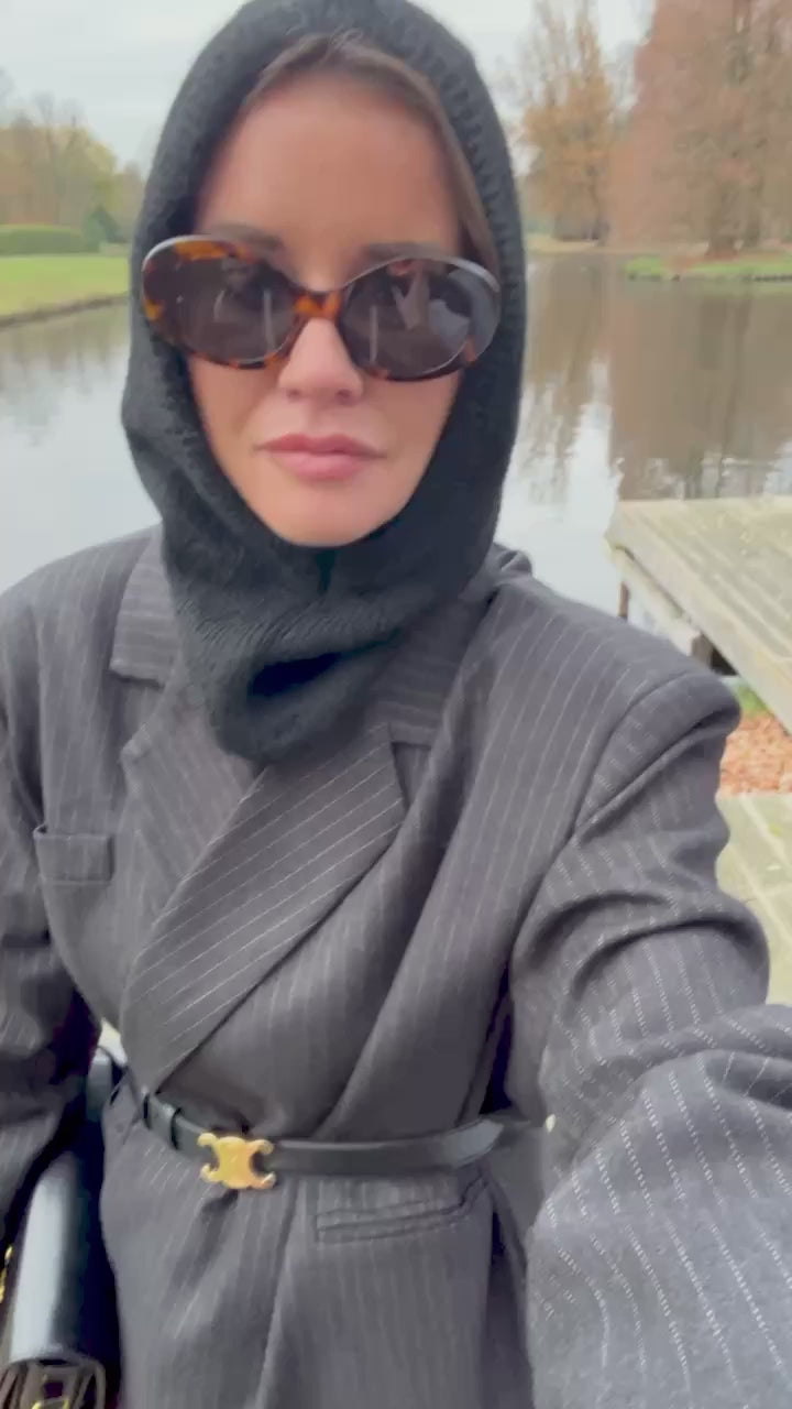 Chloé Blazer Schwarz mit Nadelstreifen