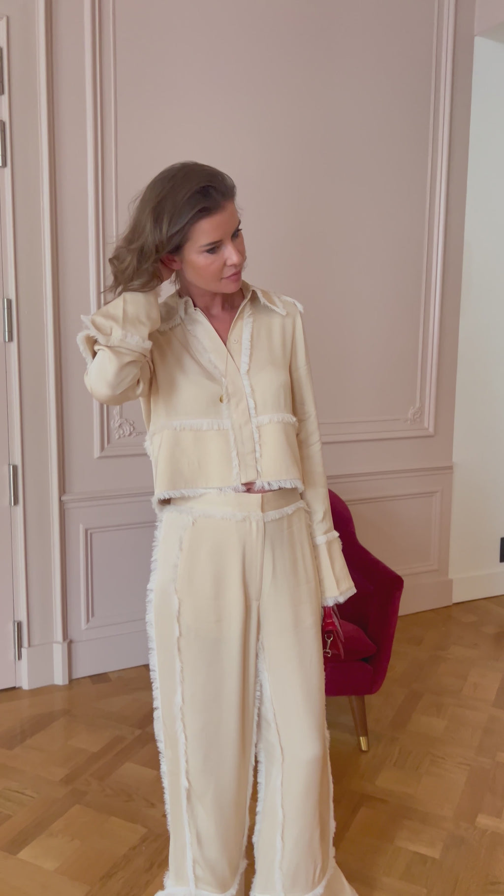 Blouse Emmie en Crêpe Mat Crème