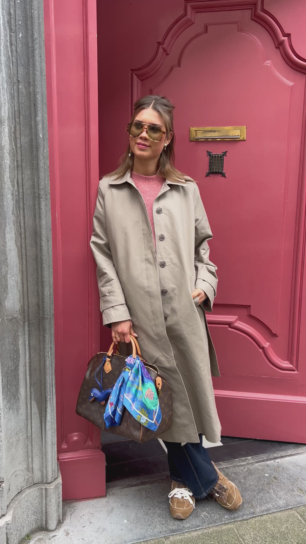 OBJVega LS long coat desert taupe