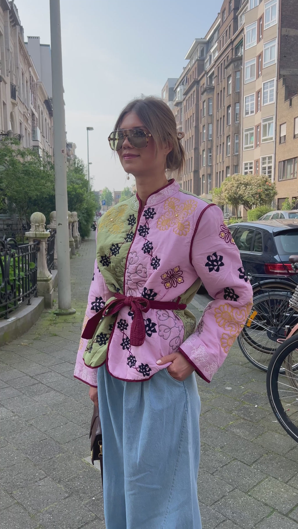 YasEmelia geborduurd jasje lila chiffon