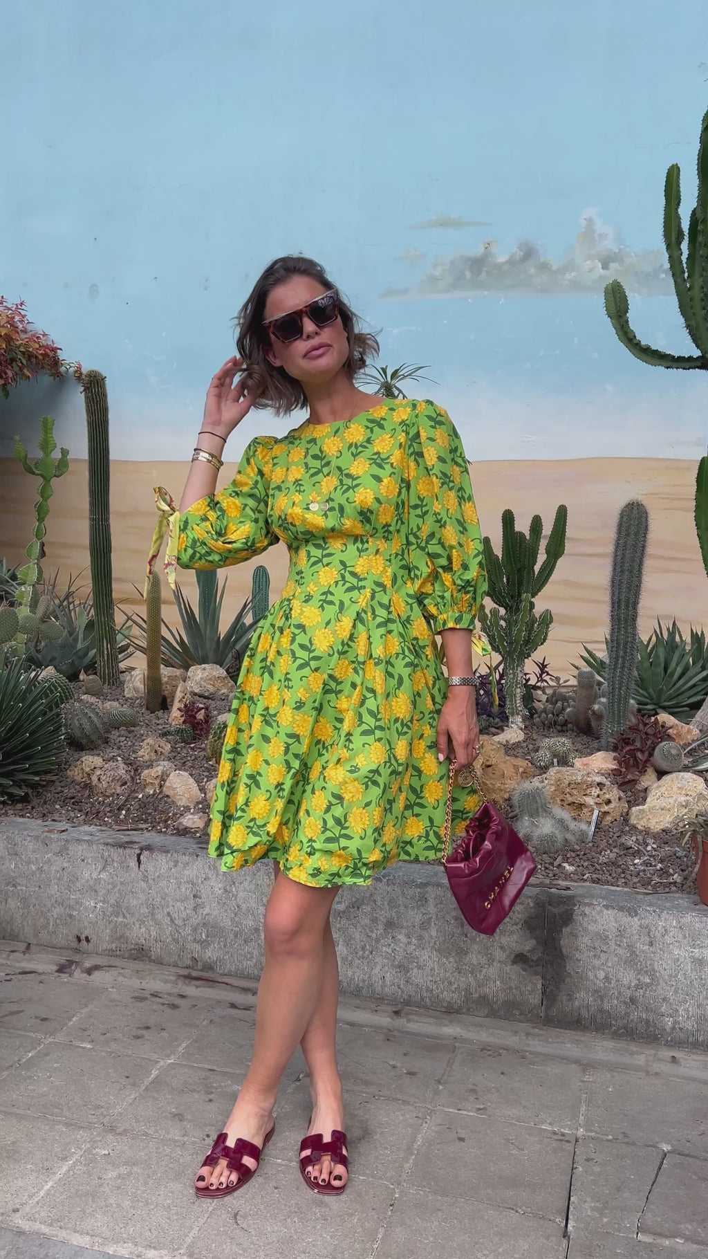 Alexis jurk ananas bloem