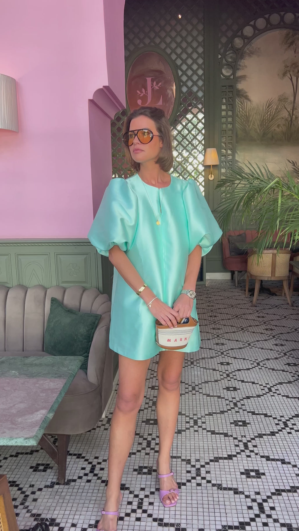 Charlotte dress turquoise