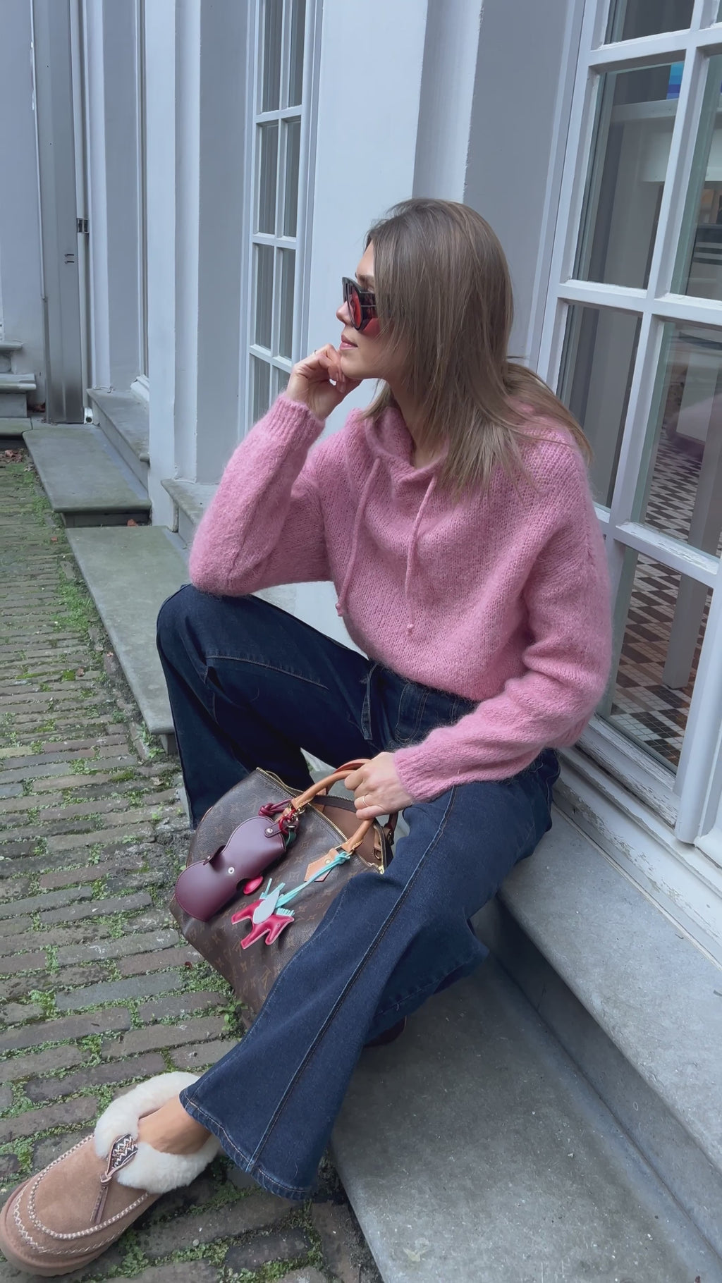 Pull à capuche Lucie Rose