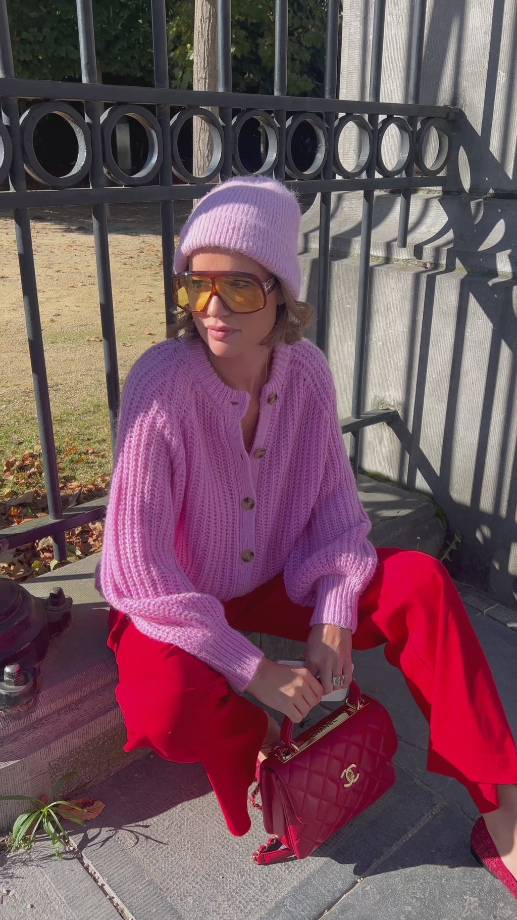 Alix cardigan fondant pink