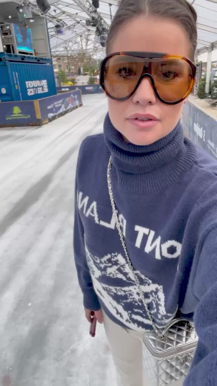 Mont Blanc gebreide trui blauw