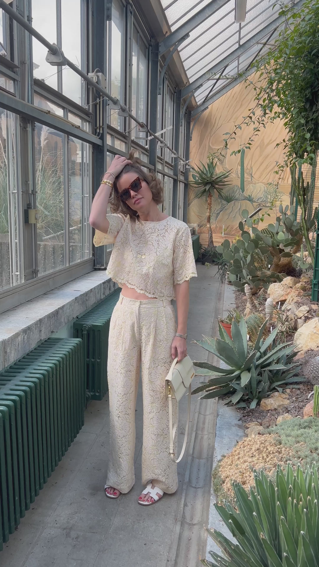 Delicate lace cropped top