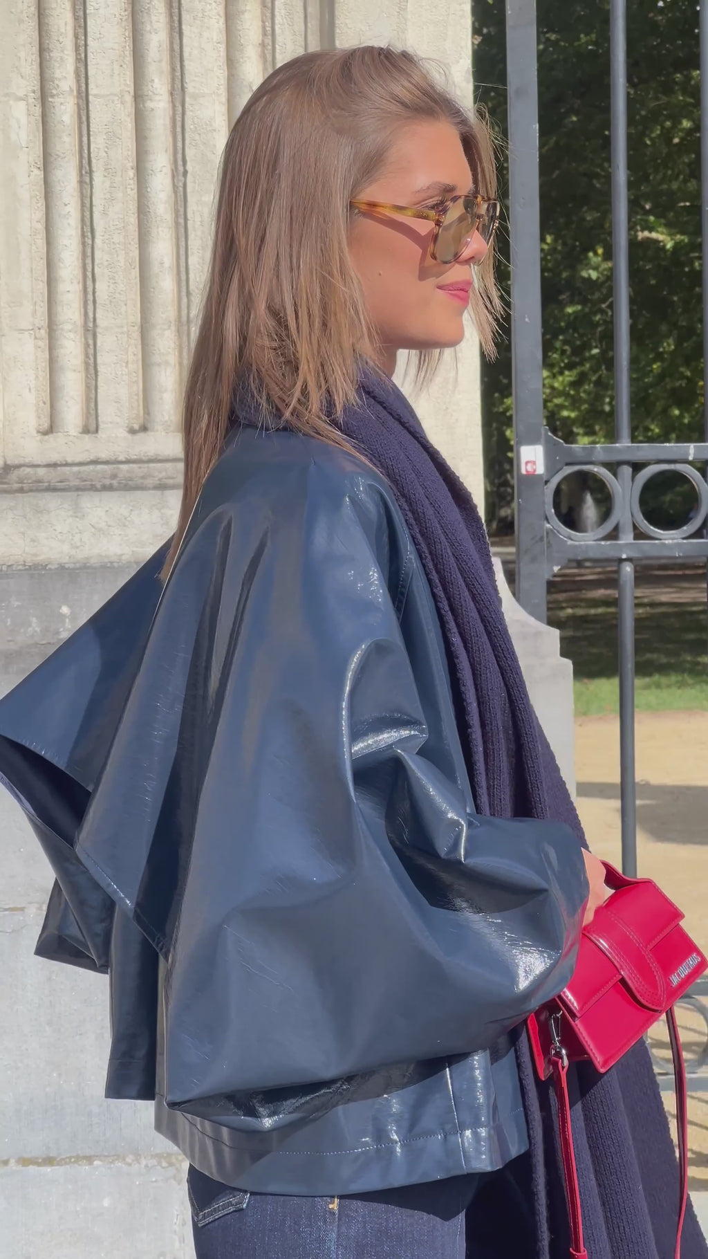 Écharpe Noa bleu marine