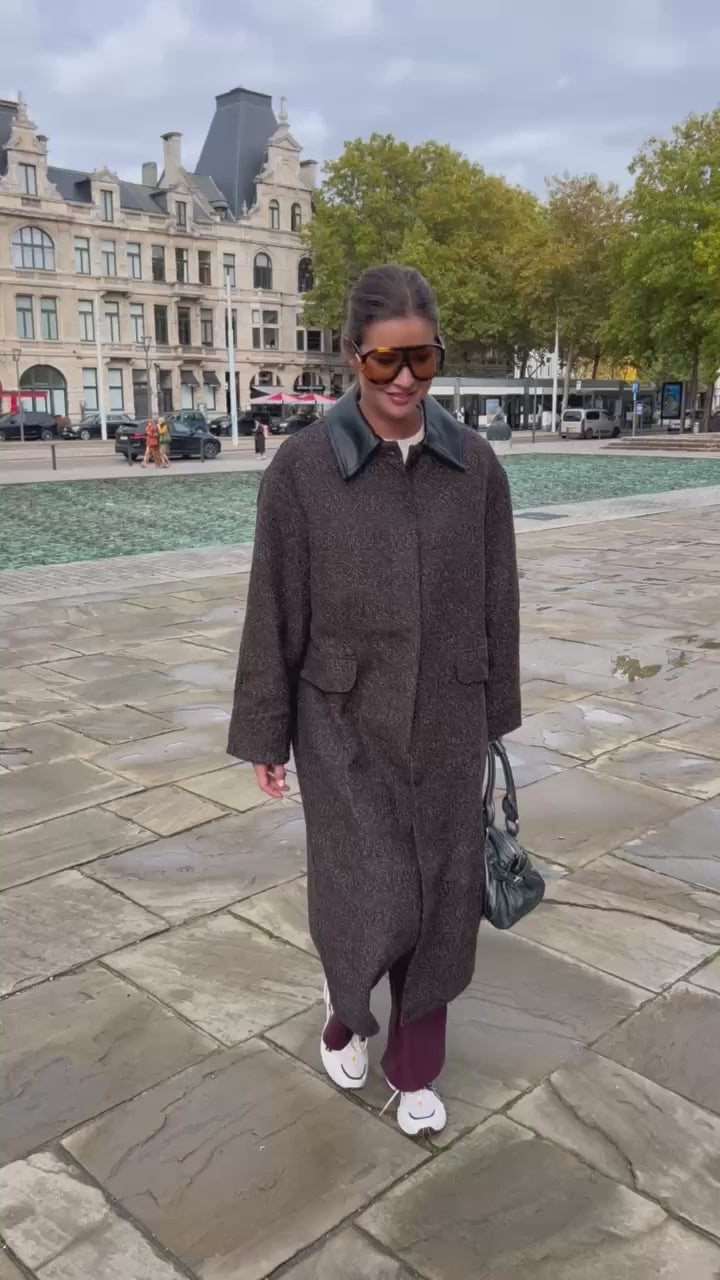 Leah wool coat brown