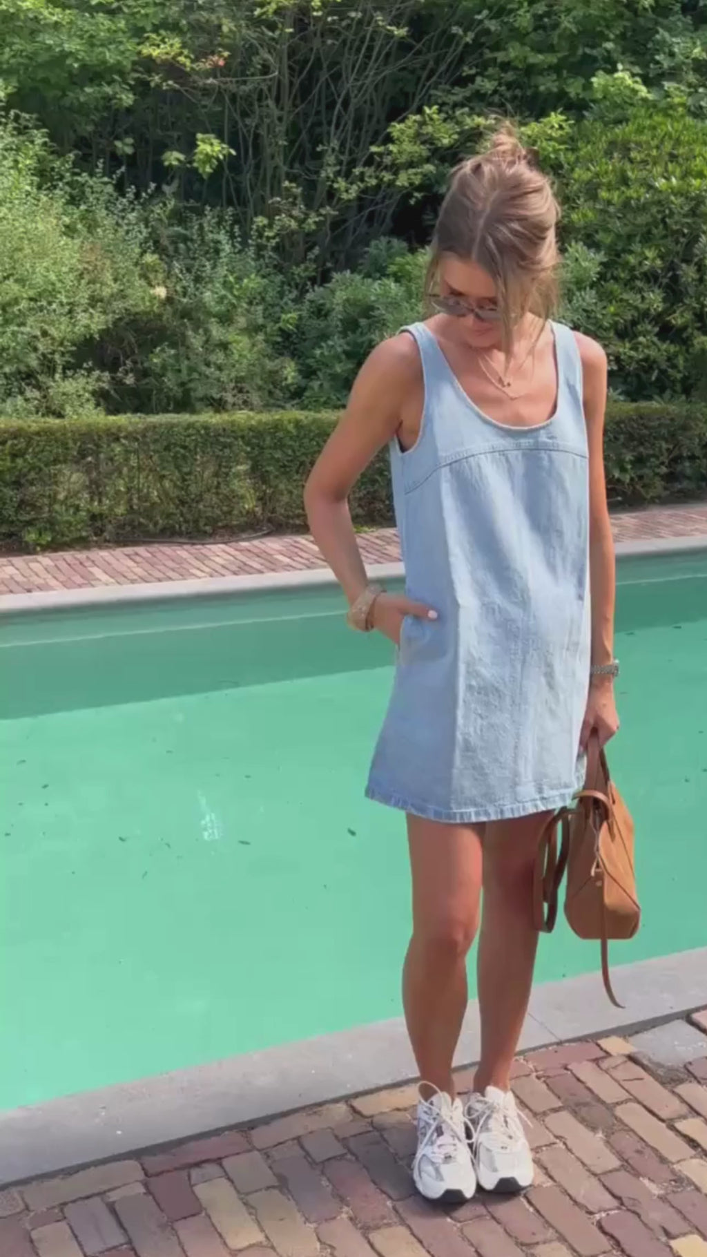Alexandra denim dress light blue
