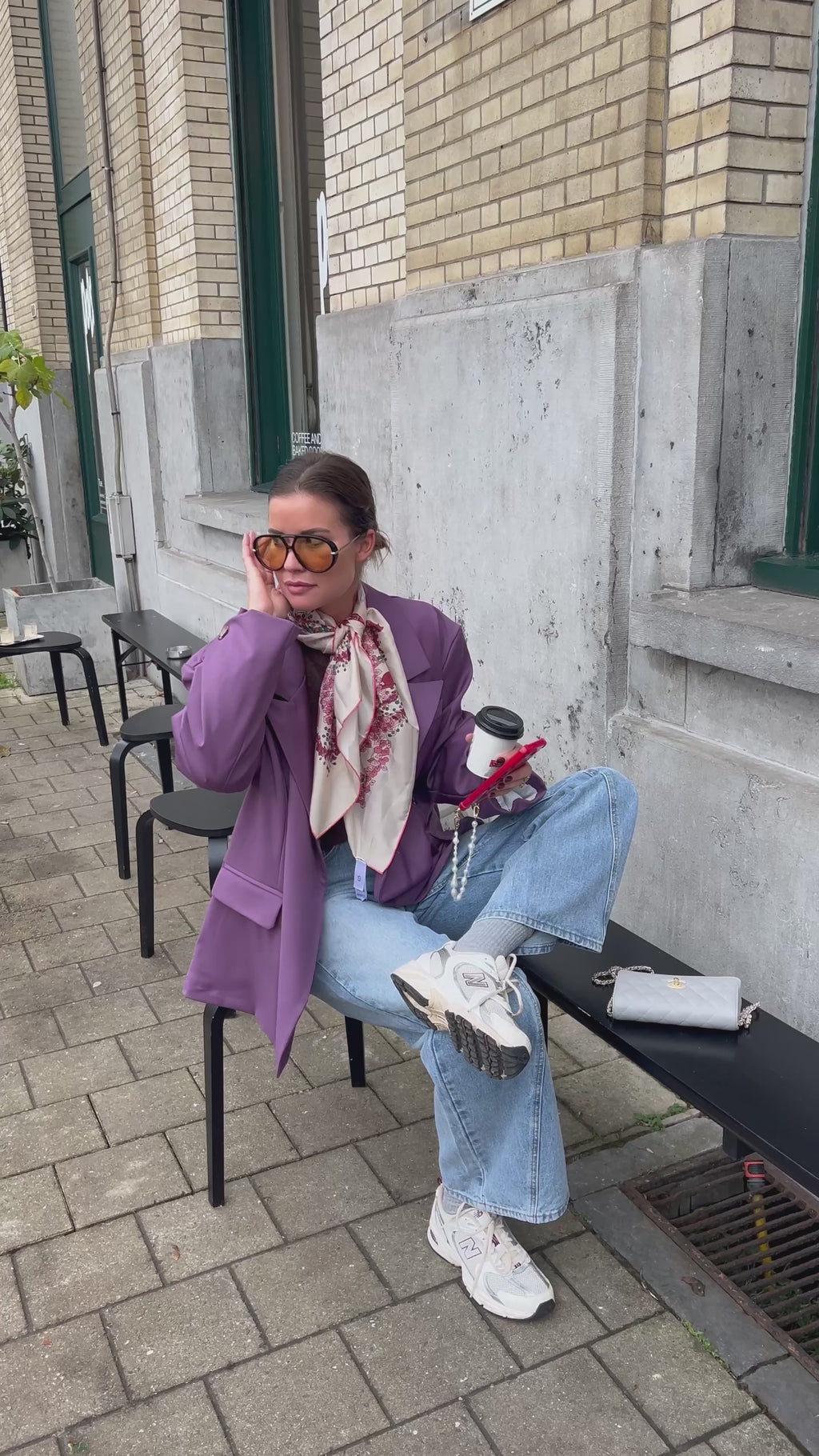 Clara oversized blazer mauve