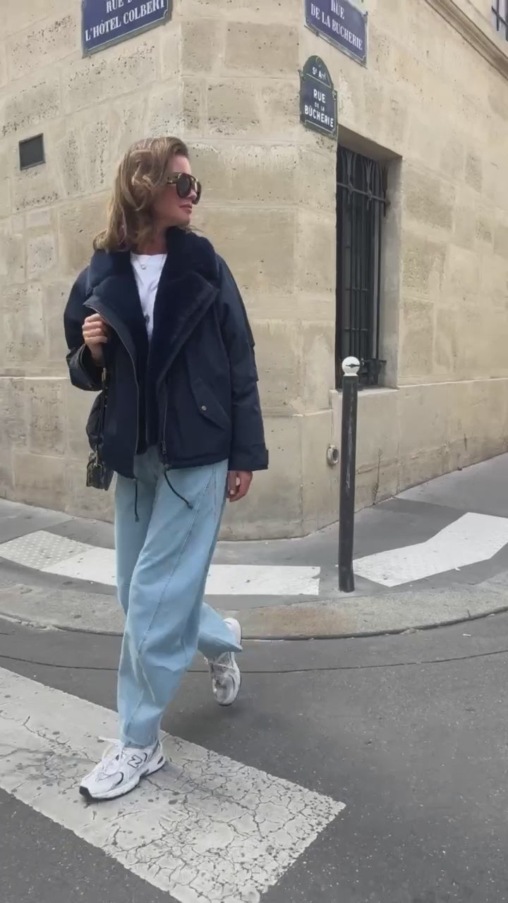 Laurie aviator jacket navy