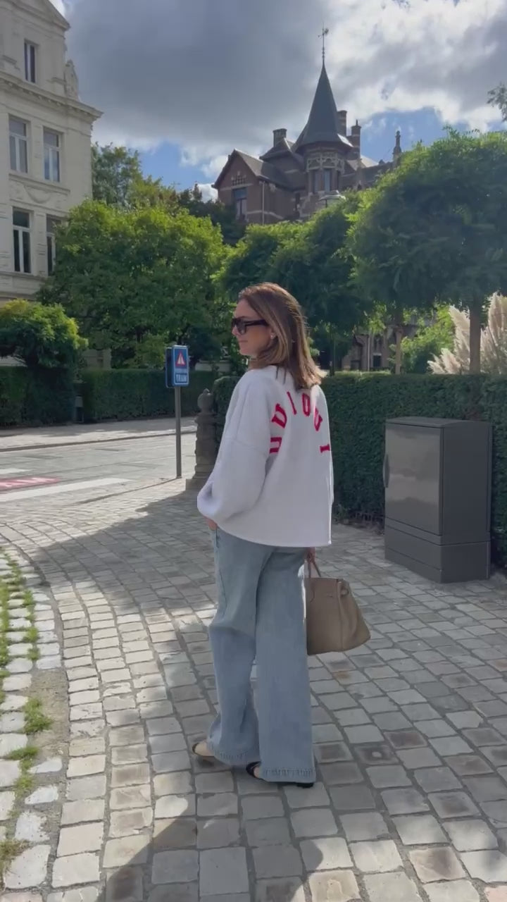 ORIGINAL 'Oui Oui' sweater light grey